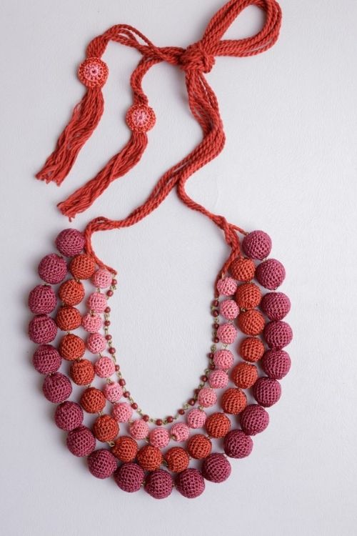 Samoolam Aadya Necklace ~ Red Ombre