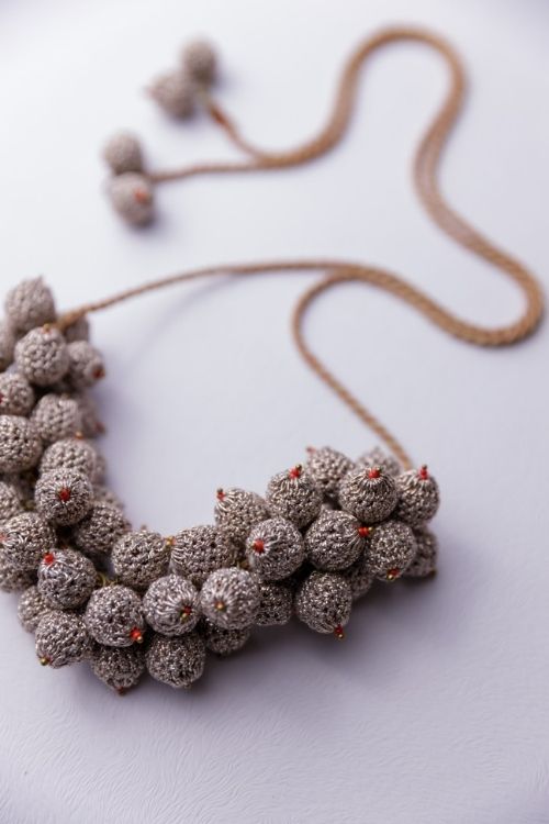 Samoolam Handmade Crochet Devi Necklace - Rose Gold