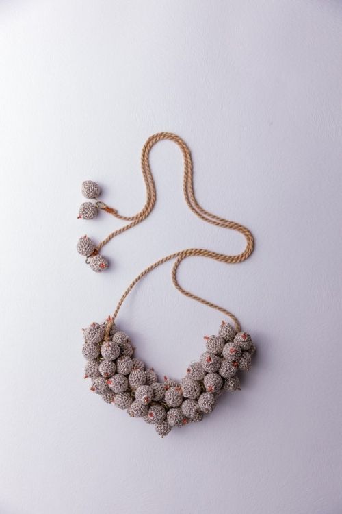 Samoolam Handmade Crochet Devi Necklace - Rose Gold