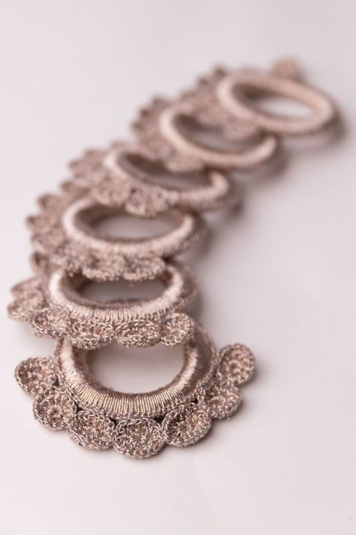 Samoolam Handmade Crochet Ziba Napkin Holders Rose Gold