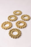Samoolam Handmade Crochet Ziba Napkin Holders Golden Beads