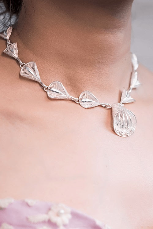 Oxidised Silver Filigree Tops Jewellery