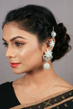 Silver Linings "Star Kaan Chain" Silver Filigree Handmade Jhumka Earrings