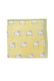 Kids Quilt Set Yellow And Green Cow Print