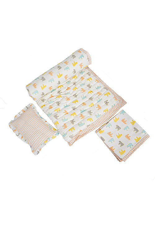 Earthen Nest Kids Quilt Set Polar Bear Multi Print