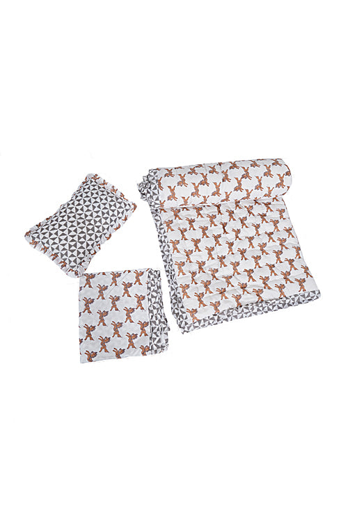 Earthen Nest Kids Quilt Set Brown Horse
