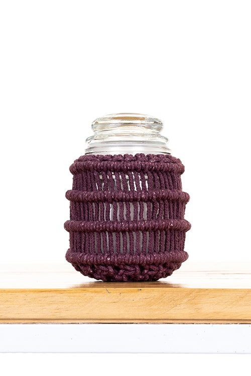 108Knots Meander Hand-Knotted Candle Jar