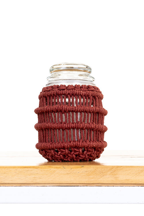 108Knots Meander Hand-Knotted Candle Jar