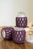 108Knots Checkered Hand-Knotted Candle Jar