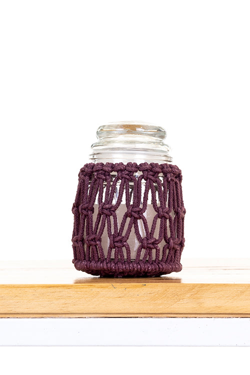 108Knots Criss Cross Hand-Knotted Candle Jar