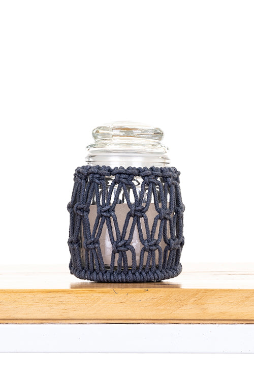 108Knots Criss Cross Hand-Knotted Candle Jar