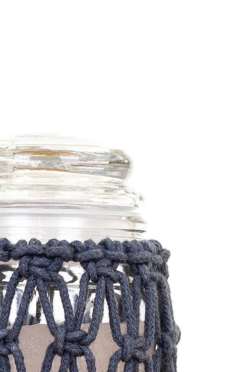 108Knots Criss Cross Hand-Knotted Candle Jar