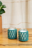 108Knots Criss Cross Hand-Knotted Candle Jar