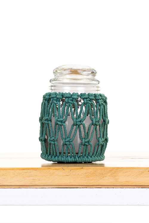 108Knots Criss Cross Hand-Knotted Candle Jar