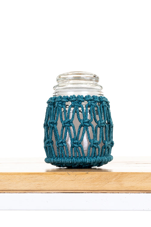 108Knots Criss Cross Hand-Knotted Candle Jar