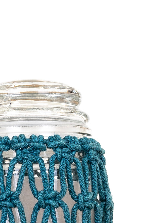 108Knots Criss Cross Hand-Knotted Candle Jar