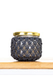 108Knots Criss Cross Wide Hand-Knotted Candle Jar