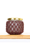 108Knots Criss Cross Wide Hand-Knotted Candle Jar