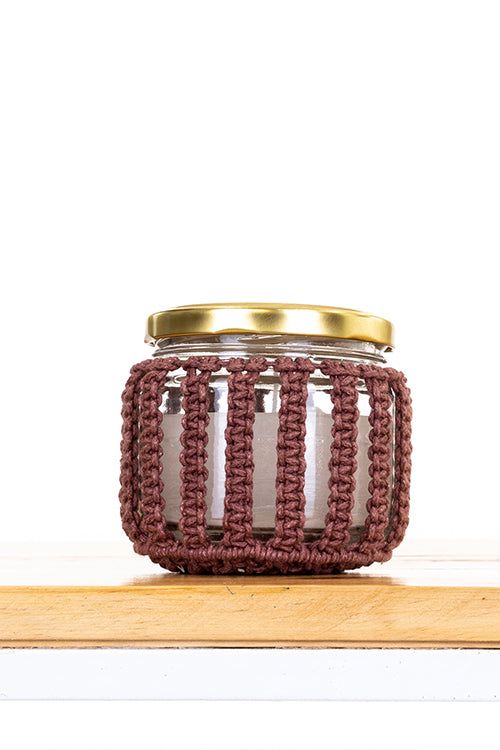 108Knots Classic StripesWide Hand-Knotted Candle Jar