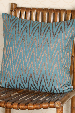 Meander Cushion Cover Teal