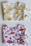 Whitewater Kids Unisex Organic Koi Newborn Bag - Patang And Koi Red Angrakha
