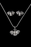 Silver Linings Butterfly Handmade Silver Filigree Pendant Set Online