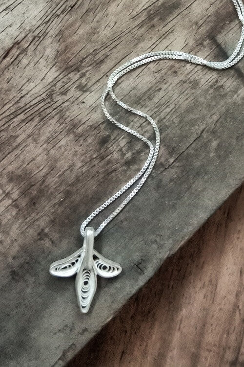 Silver Linings Petite Handmade Silver Filigree Chain With Pendant Online