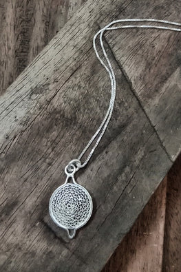 Silver Linings Moon Handmade Silver Filigree Chain With Pendant Online