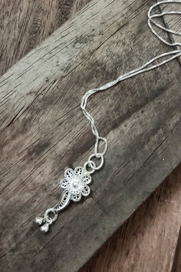 Silver Linings Petunia Handmade Silver Filigree Chain With Pendant Online