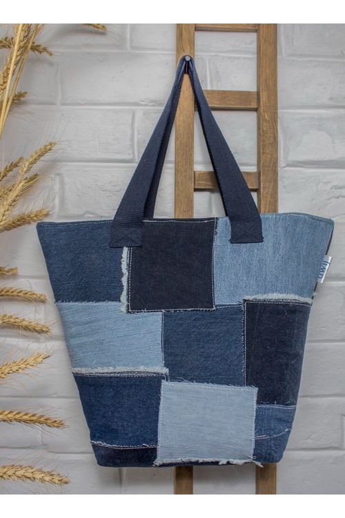 Dwij Patched Denim Tote