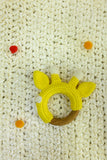 Plumtales"Giraffe Ear"Handmade Amigurumi Wooden Teether Ring
