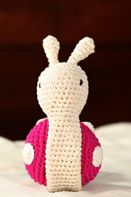 Plumtales "Snail" Handmade Amigurumi Rattle Toy