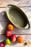 Handcrafted Salt Reed Fruit Basket (Sage Green)