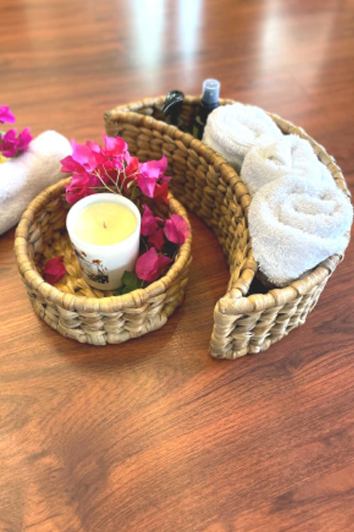 Pine Cone Moonchild- Multi Utility Round And Crescent Shaped Basket Set