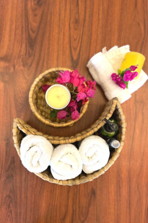 Pine Cone Moonchild- Multi Utility Round And Crescent Shaped Basket Set