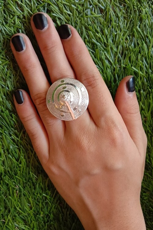 Silver Linings Madhumati Handmade Silver Filigree Ring For Women Online