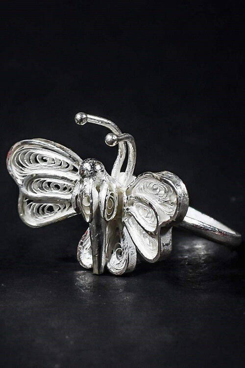 Silver Linings "Titli" Silver Filigree Handmade Ring
