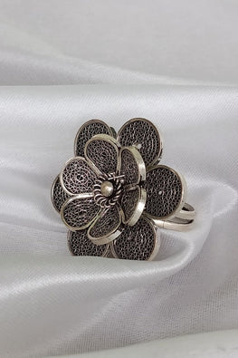 Silver Linings "Cocktail" Silver Filigree Ring