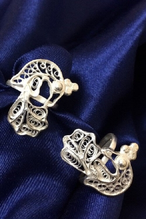 Silver Linings Peacock Handmade Silver Filigree Ring For Women Online