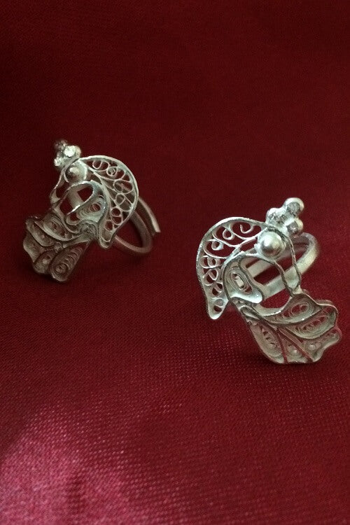 Silver Linings "Peacock" Silver Filigree Handmade Ring