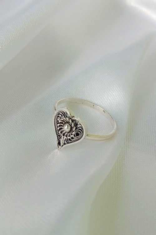 Silver Linings "Paan" Silver Filigree Ring