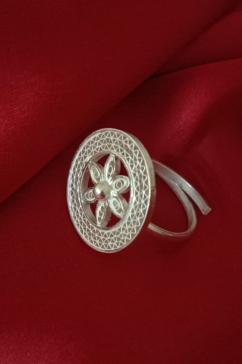Silver Linings "Chakra" Silver Filigree Handmade Ring