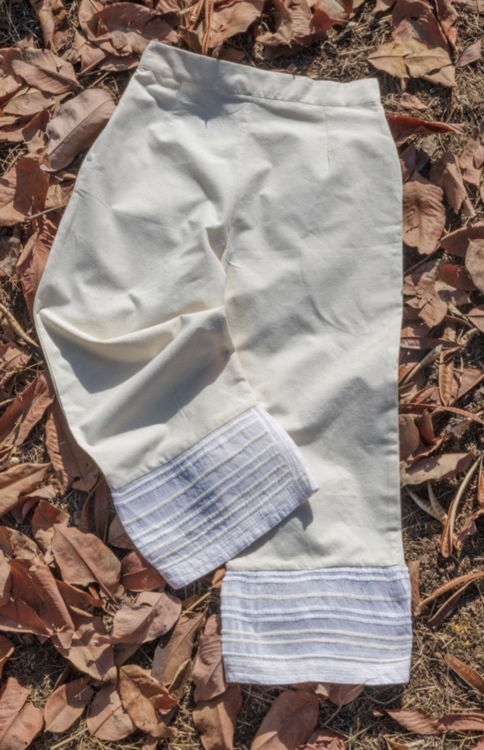 Sadhna Kora Straight Pants with Hem Embroidery Panel