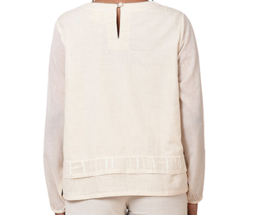 Sadhna Kora 3Q  balloon  slv layered top