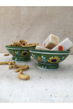 Ram Gopal Blue Pottery Handcrafted 'Bowls' green serving bowls (set of 2)-5