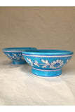 Ram Gopal Blue Pottery Handcrafted 'Bowls' Light Blue serving bowls (set of 2)-9