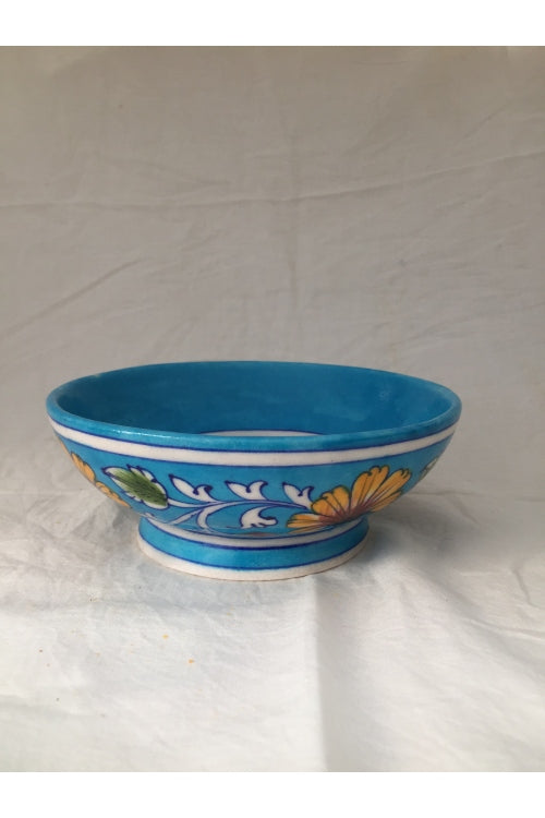 Ram Gopal Blue Pottery Handcrafted 'Bowls' Light Blue serving bowls
