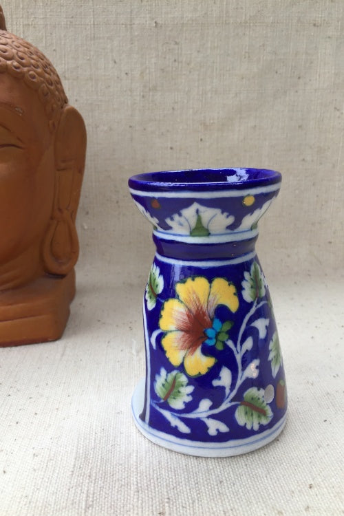 Blue Pottery Handcrafted 'Aroma' Candle Stand-78