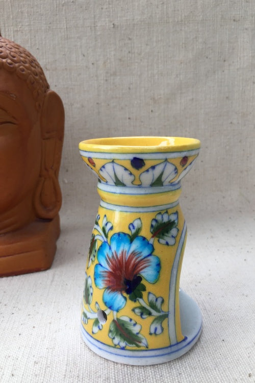Blue Pottery Handcrafted 'Aroma' Candle Stand-80
