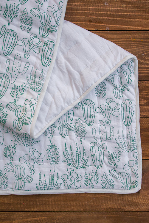Okhai Desert Rose Hand Block Printed Pure Cotton Quilt Online
